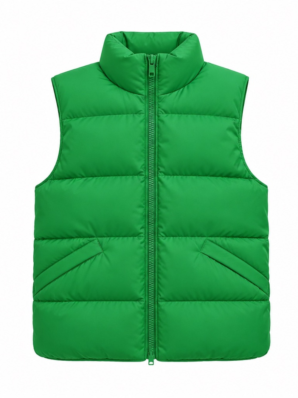 H&M Bright Green Kids Puffer Vest - Quilted Sleeveless Jacket